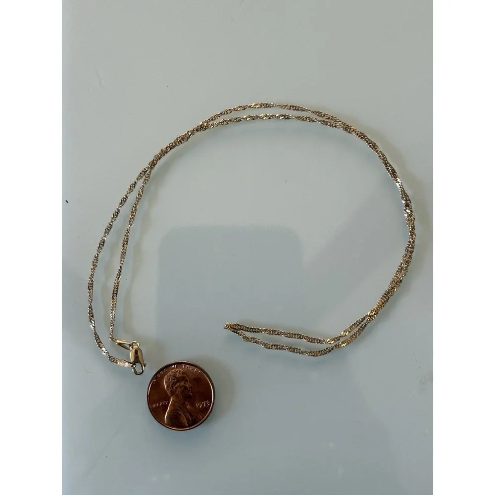 14k Gold Twisted Chain Necklace 2.22 Grams  18.5